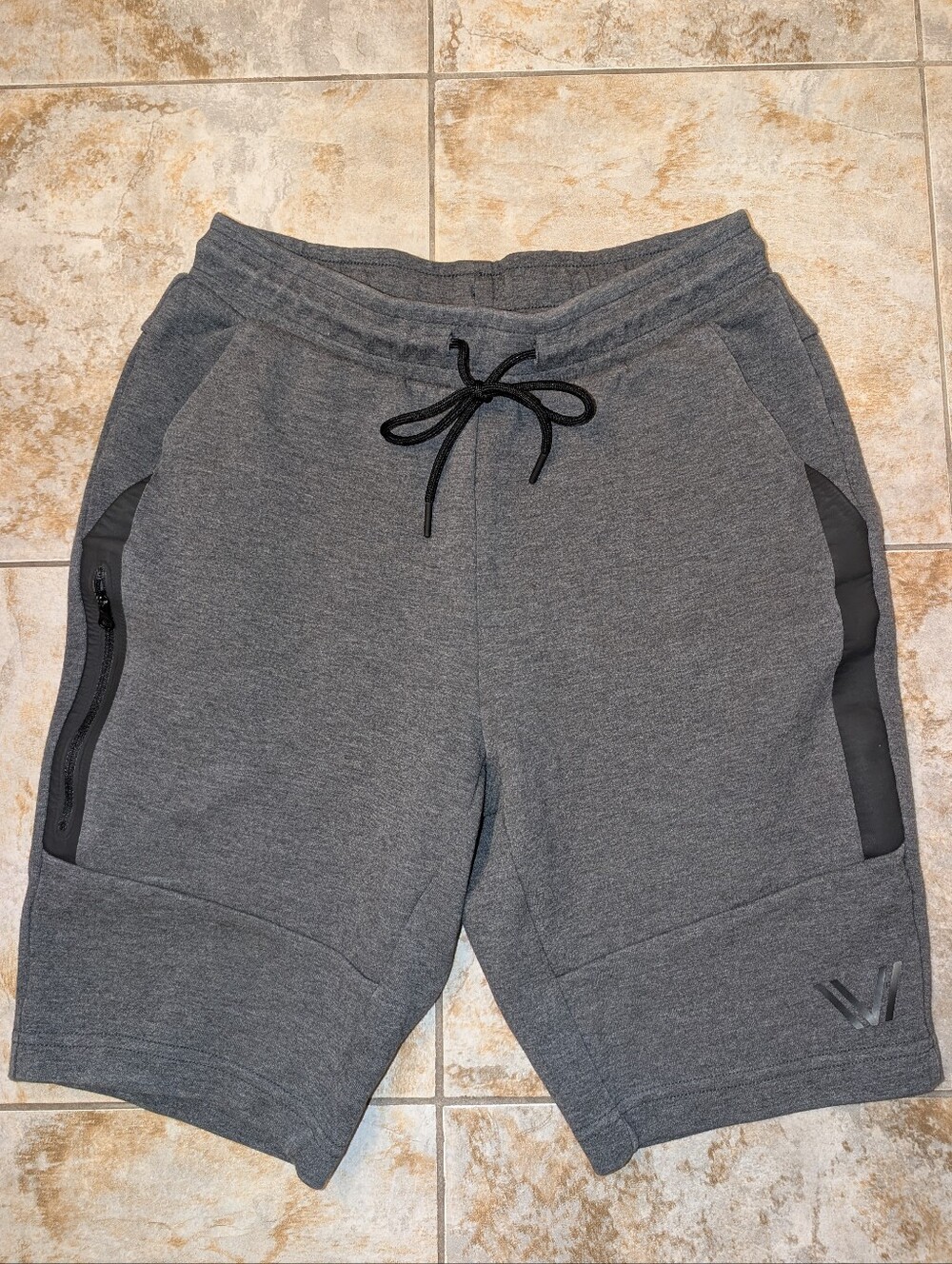 Peak Velocity Women's Gray Athletic Shorts with Zip Pockets